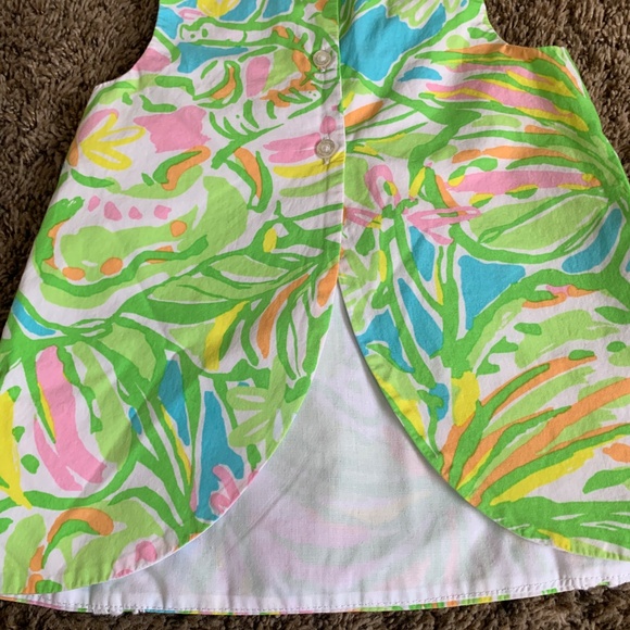 Lilly  Pulitzer Floral Baby Girl Sleeveless Shift Dress 12-18m No Bloomers - Picture 10 of 12